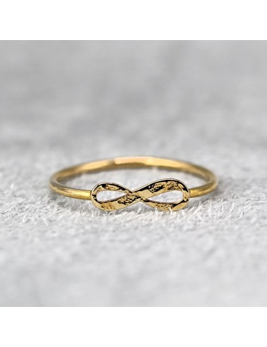 Bague infini grunge - Or jaune ou blanc 375 millièmes (9 carats)