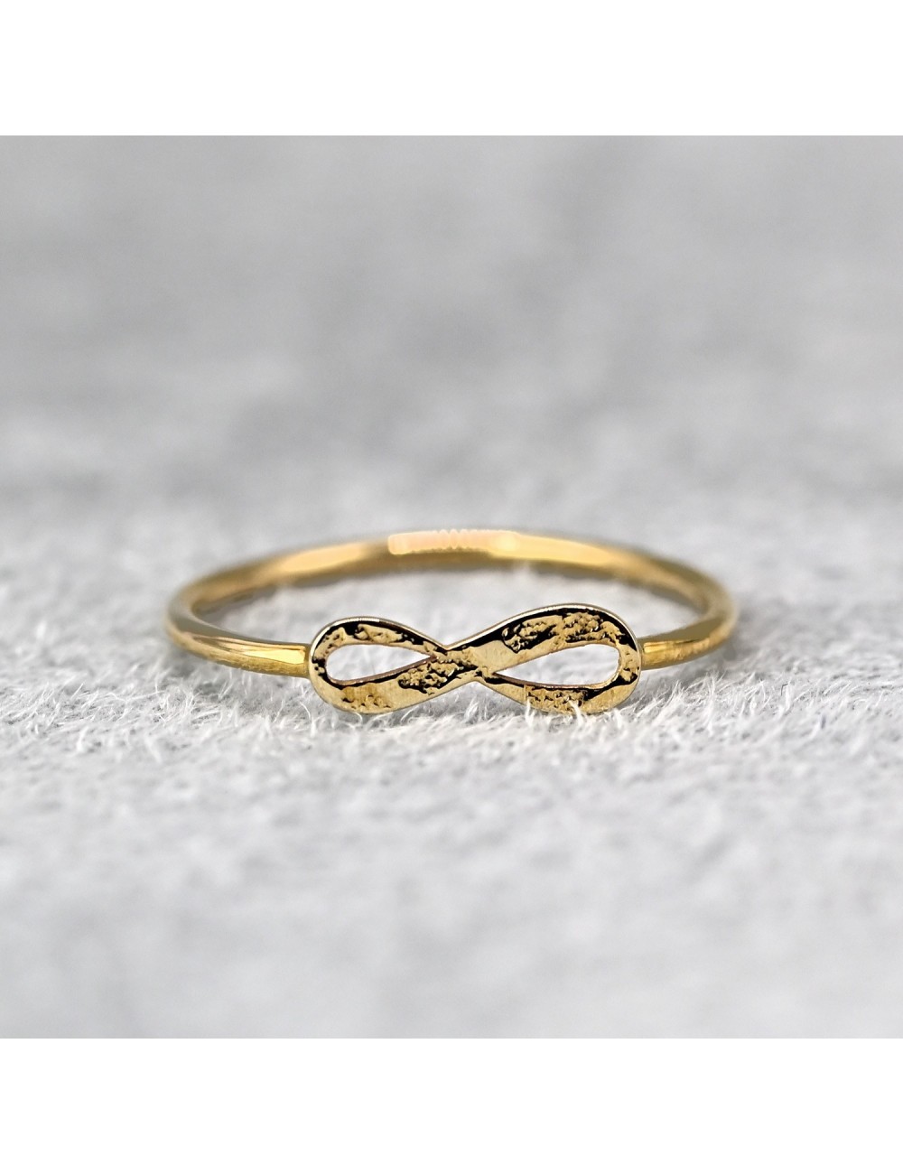 Bague infini grunge - Or jaune ou blanc 375 millièmes (9 carats)