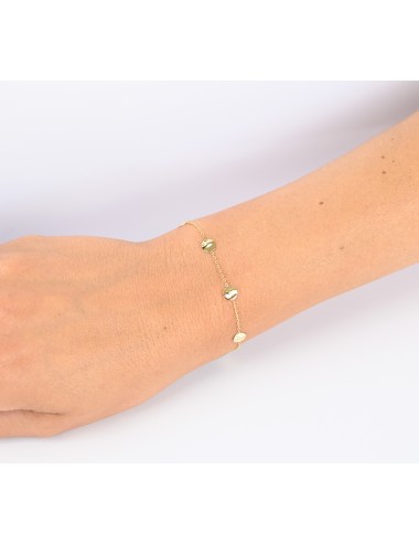 Bracelet sept éclats froissés - Or jaune 750 millièmes (18 carats)