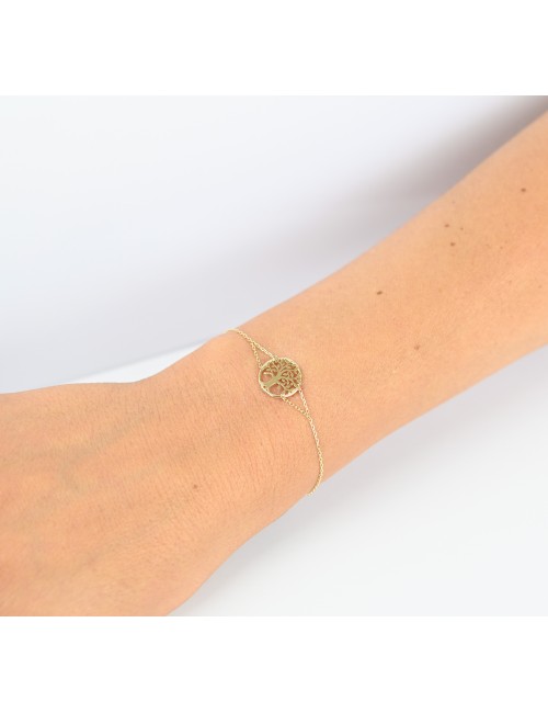 Bracelet l'arbre de vie d'Or - Or Jaune ou Or Blanc 375 millièmes (9 Carats)