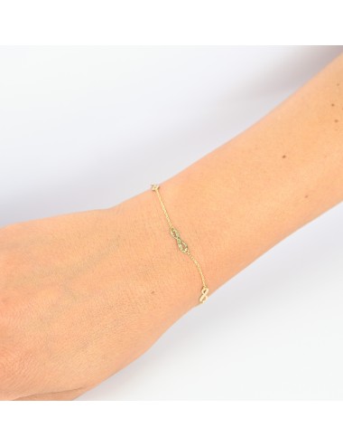Bracelet danse des infinis - Or jaune ou blanc 375 millièmes (9 carats)