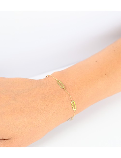 Bracelet piste grunge sauvage - Or jaune ou blanc 375 millièmes (9 carats)