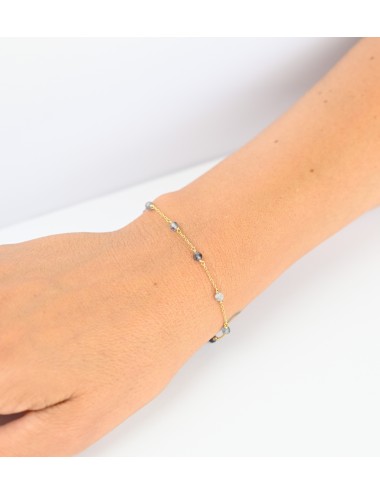 Bracelet harmonie bleue - Or jaune 750 millièmes (18 carats)