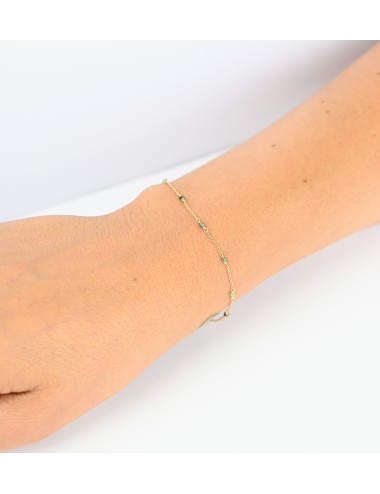 Bracelet orné de 10 émeraudes - Or Jaune 750 millièmes (18 carats)