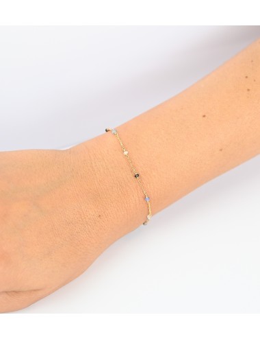 Bracelet orné de 10 saphirs - Or Jaune 750 millièmes (18 carats)