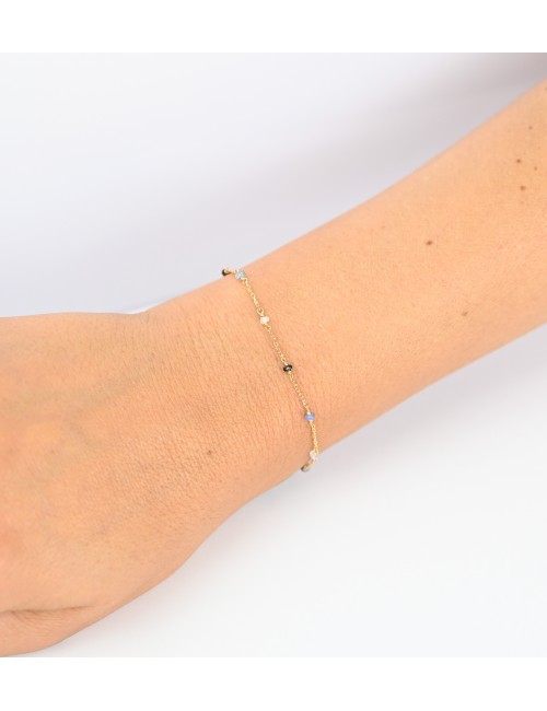 Bracelet orné de 10 saphirs - Or Jaune 750 millièmes (18 carats)