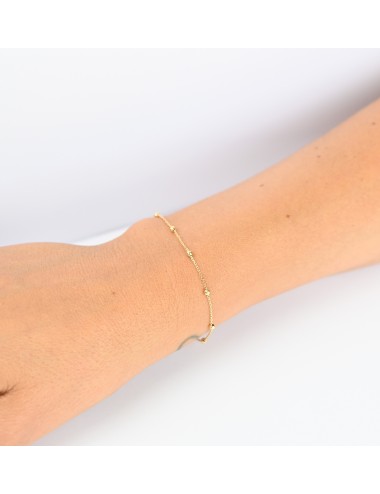 Bracelet orné de 9 boules d’Or - Or Jaune 750 millièmes (18 carats)