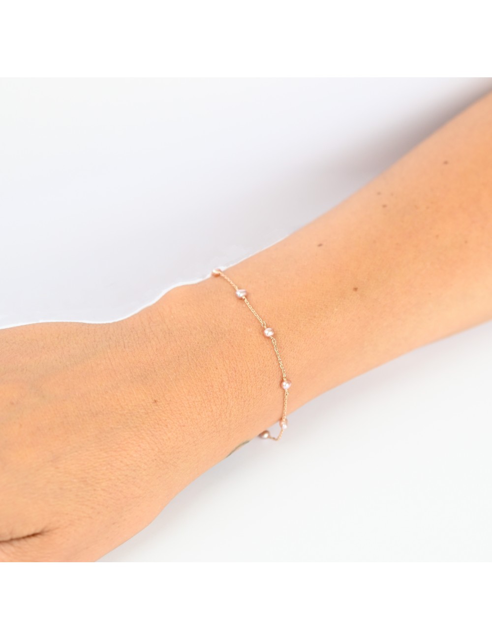 Bracelet nuance rosé - Or jaune 750 millièmes (18 carats)