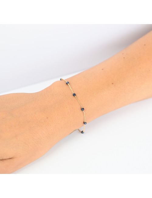 Bracelet saphirs enchantées - Or jaune 750 millièmes (18 carats)
