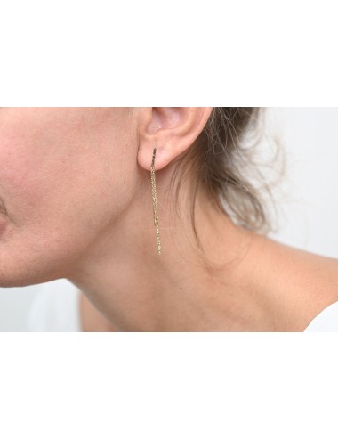Boucles d’oreilles traces d’or grungées - Or Jaune ou Or Blanc 375 millièmes (9 Carats)
