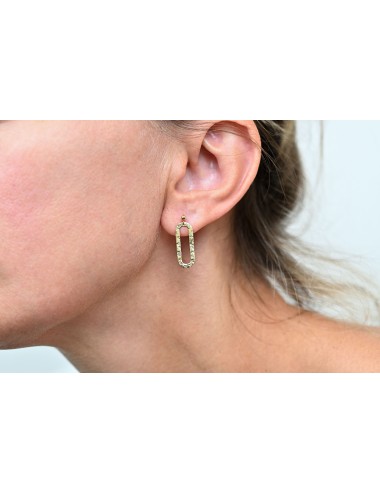 Boucles d’oreilles piste élancée - Or jaune ou blanc 375 millièmes (9 carats)
