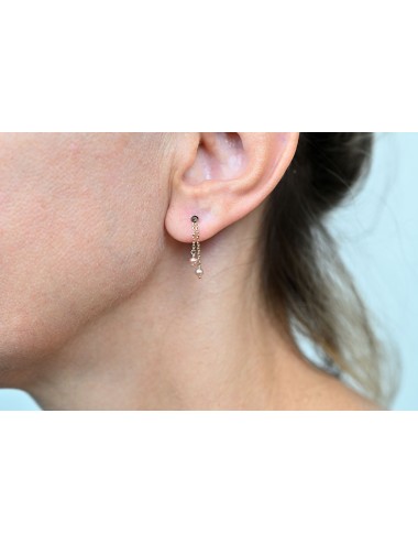 Boucles d’oreilles duo d’éclat lavande - Or jaune 750 millièmes (18 carats)
