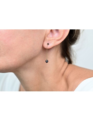 Boucles d’oreilles pendantes lumière Akoya - Or jaune ou rose 750 millièmes (18 carats)