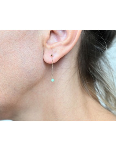 Boucles d’oreilles émeraudes en suspension - Or jaune 750 millièmes (18 carats)