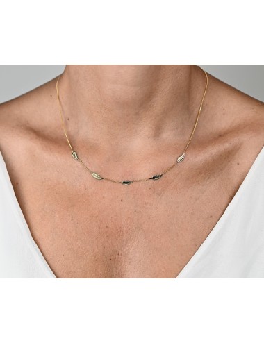 Collier 5 plumes d'Or - Or Jaune 750 millièmes (18 Carats)