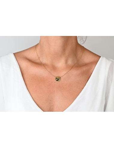 Collier l'unique petit rond froissé - Or Jaune 750 millièmes (18 Carats)