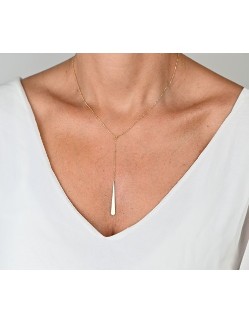 Collier losange en chute fine - Or Jaune 750 millièmes (18 Carats)