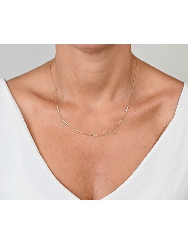 Collier composé de fils grunge dorée - Or jaune ou blanc 375 millièmes (9 carats)