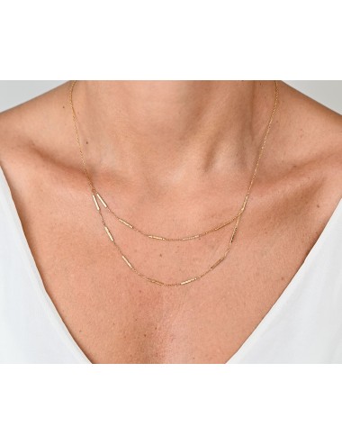 Collier martelé grungé - Or Jaune ou Or Blanc 375 millièmes (9 Carats)