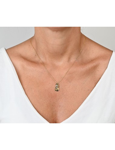 Collier triple éclats de lumière brute - Or Jaune ou Or Blanc 375 millièmes (9 Carats)