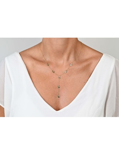Collier gouttes en cascade - Or jaune ou blanc 375 millièmes (9 carats)