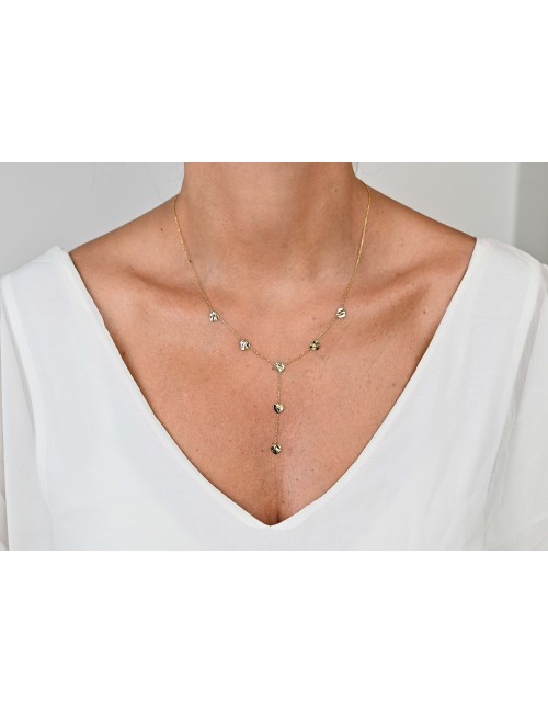 Collier cascade de tendresse - Or jaune ou blanc 375 millièmes (9 carats)