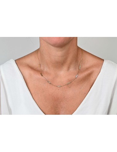Collier éternité grungé - Or jaune ou blanc 375 millièmes (9 carats)