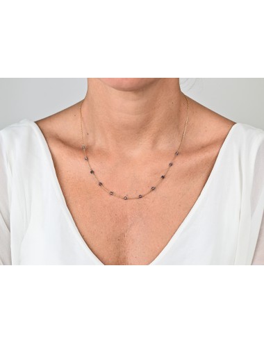 Collier harmonie bleue - Or jaune 750 millièmes (18 carats)