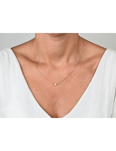 Collier mélodie perle d’eau douce - Or jaune ou rose 750 millièmes (18 carats)