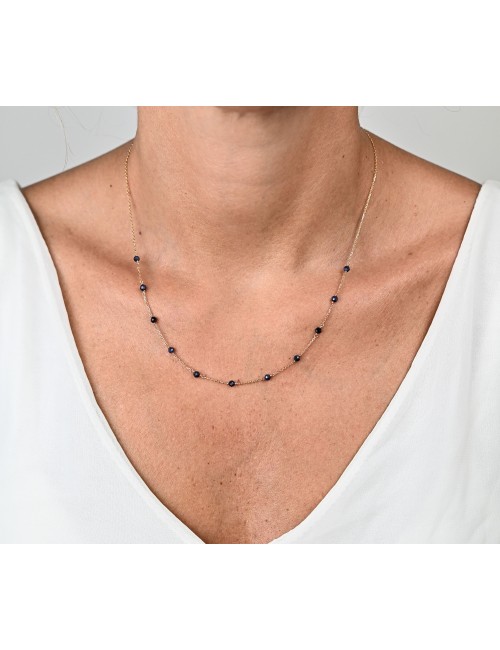 Collier saphirs enchantées - Or jaune 750 millièmes (18 carats)