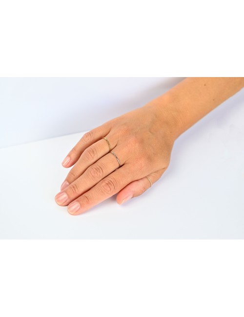 Bague fil éternel - Or Jaune ou Or Blanc 375 millièmes (9 Carats)