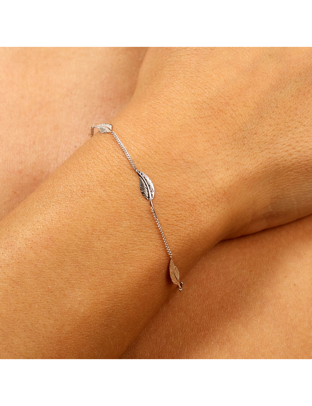 Bracelets souffle de cinq plumes d'Or - Or Jaune ou Or Blanc 375 millièmes (9 Carats)