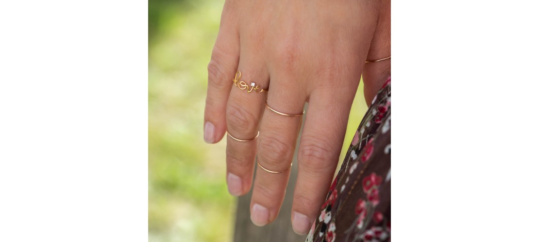 Anneaux fins phalanges en or